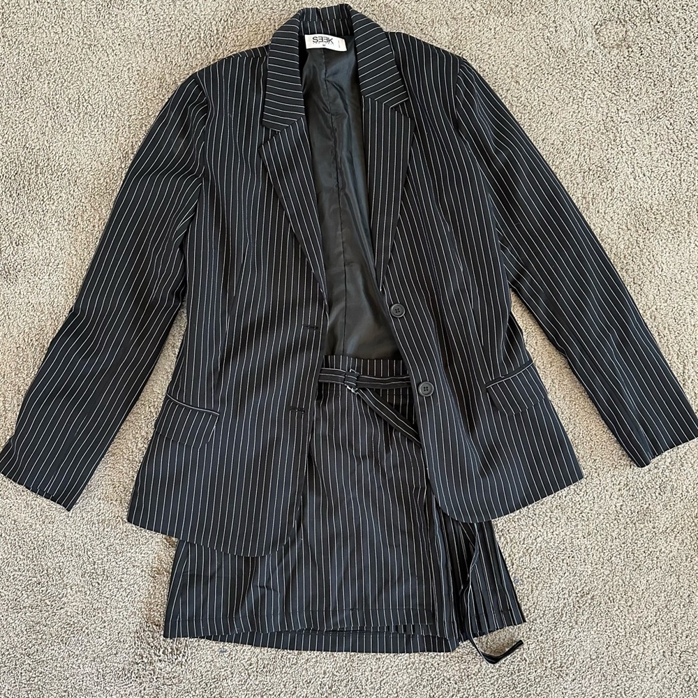 LF Two Piece Blazer and Mini Skirt Matching Set